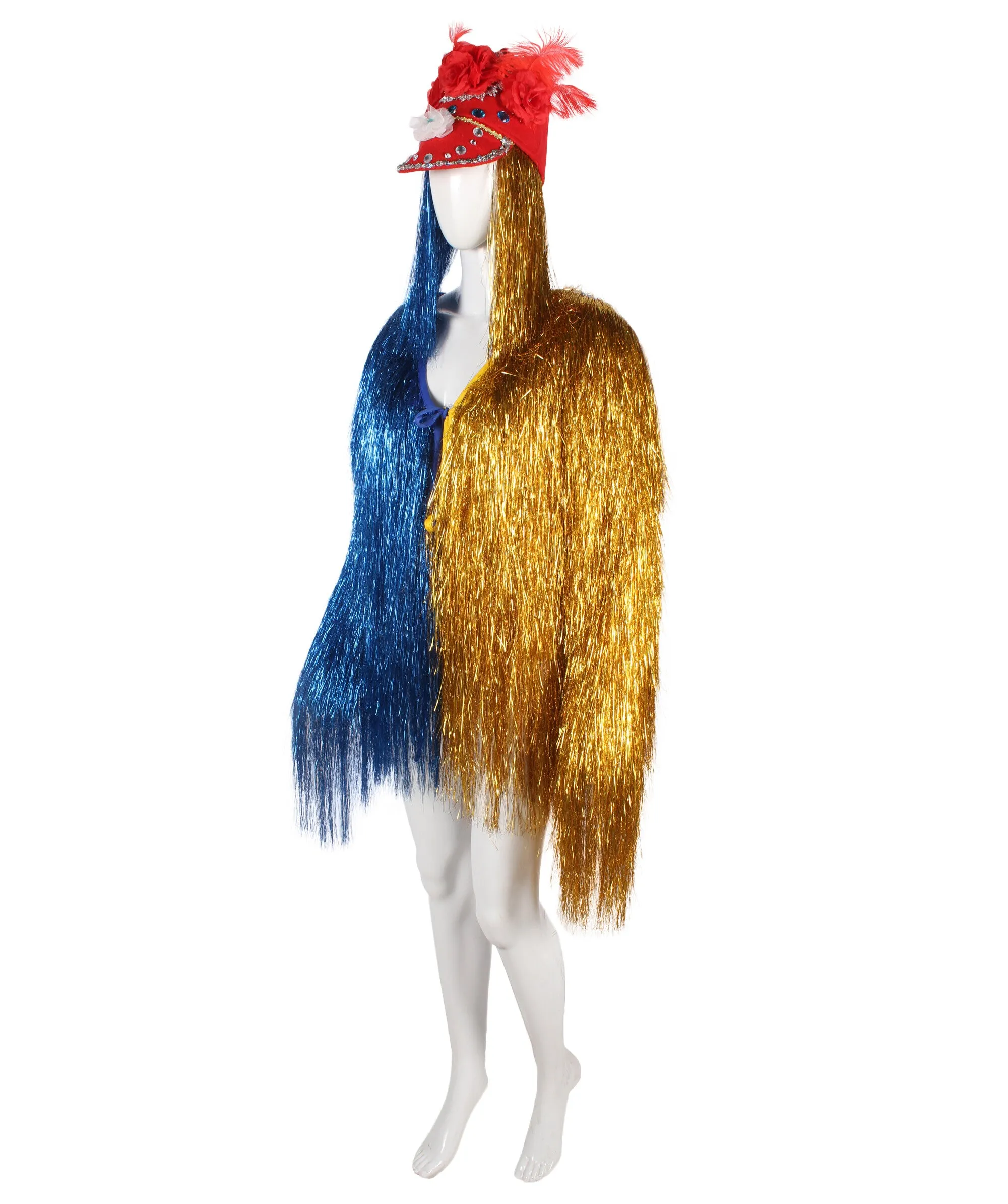 Pryzm All the Rave Tinsel Costume - Unisex Tinsel Jacket and Headpiece Multiple Color Option