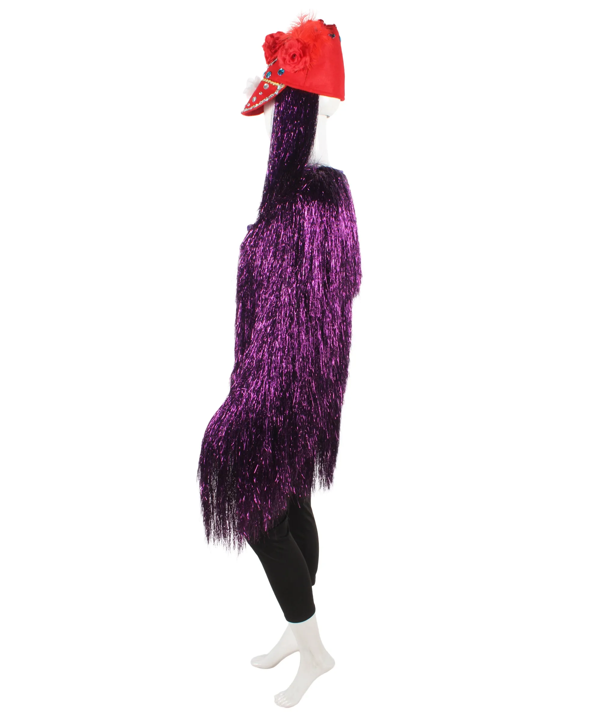 Pryzm All the Rave Tinsel Costume - Unisex Tinsel Jacket and Headpiece Multiple Color Option