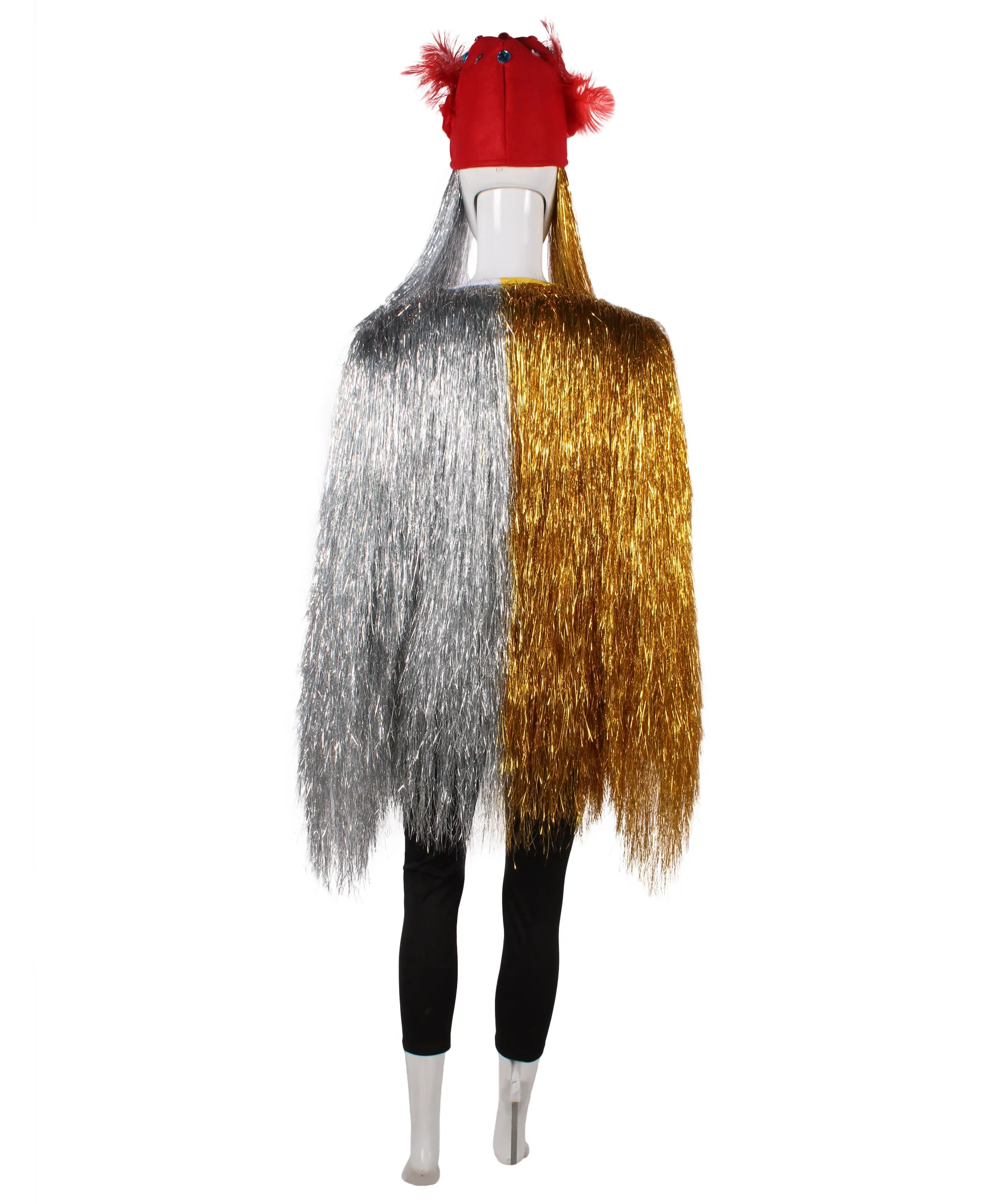 Pryzm All the Rave Tinsel Costume - Unisex Tinsel Jacket and Headpiece Multiple Color Option