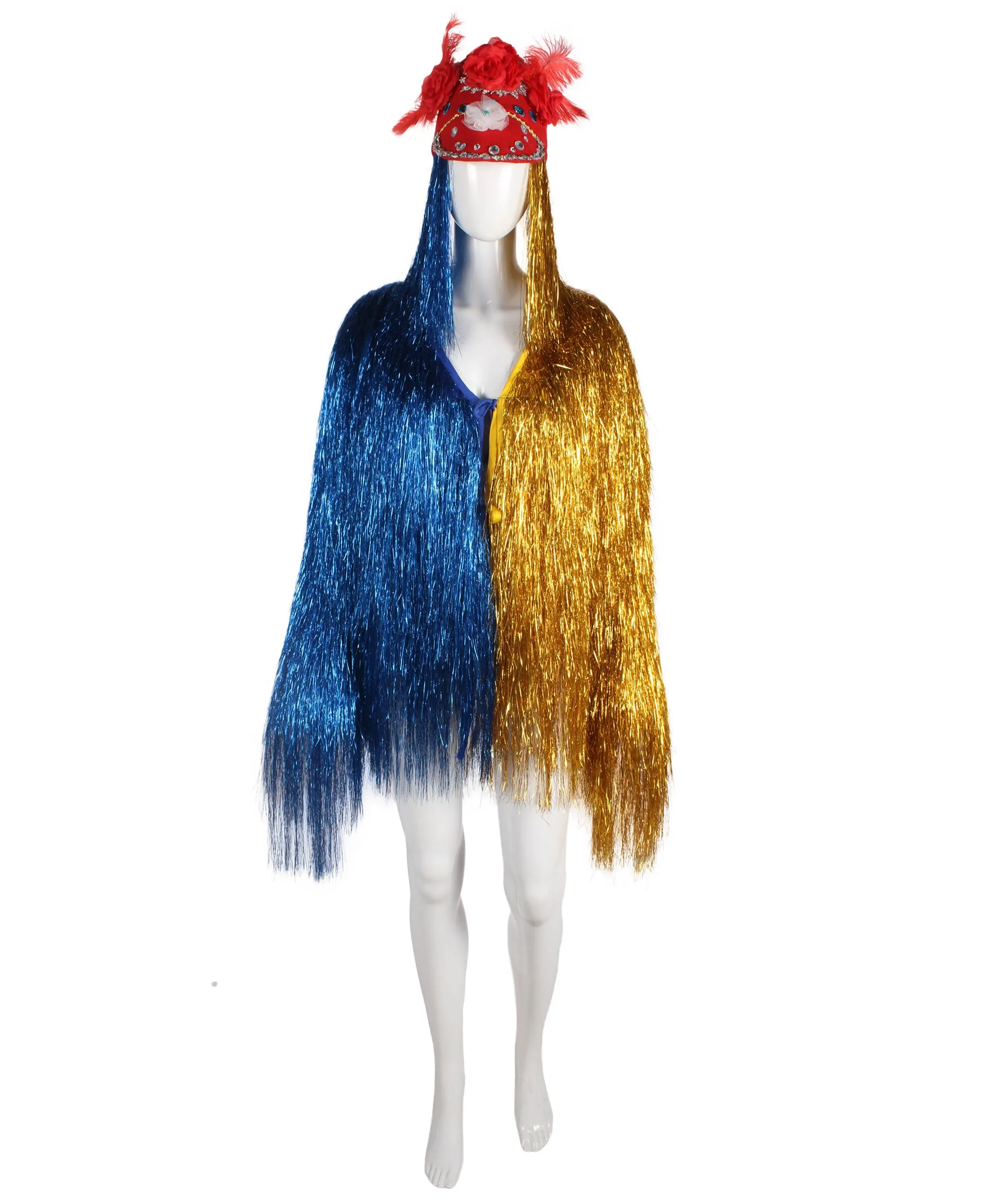 Pryzm All the Rave Tinsel Costume - Unisex Tinsel Jacket and Headpiece Multiple Color Option