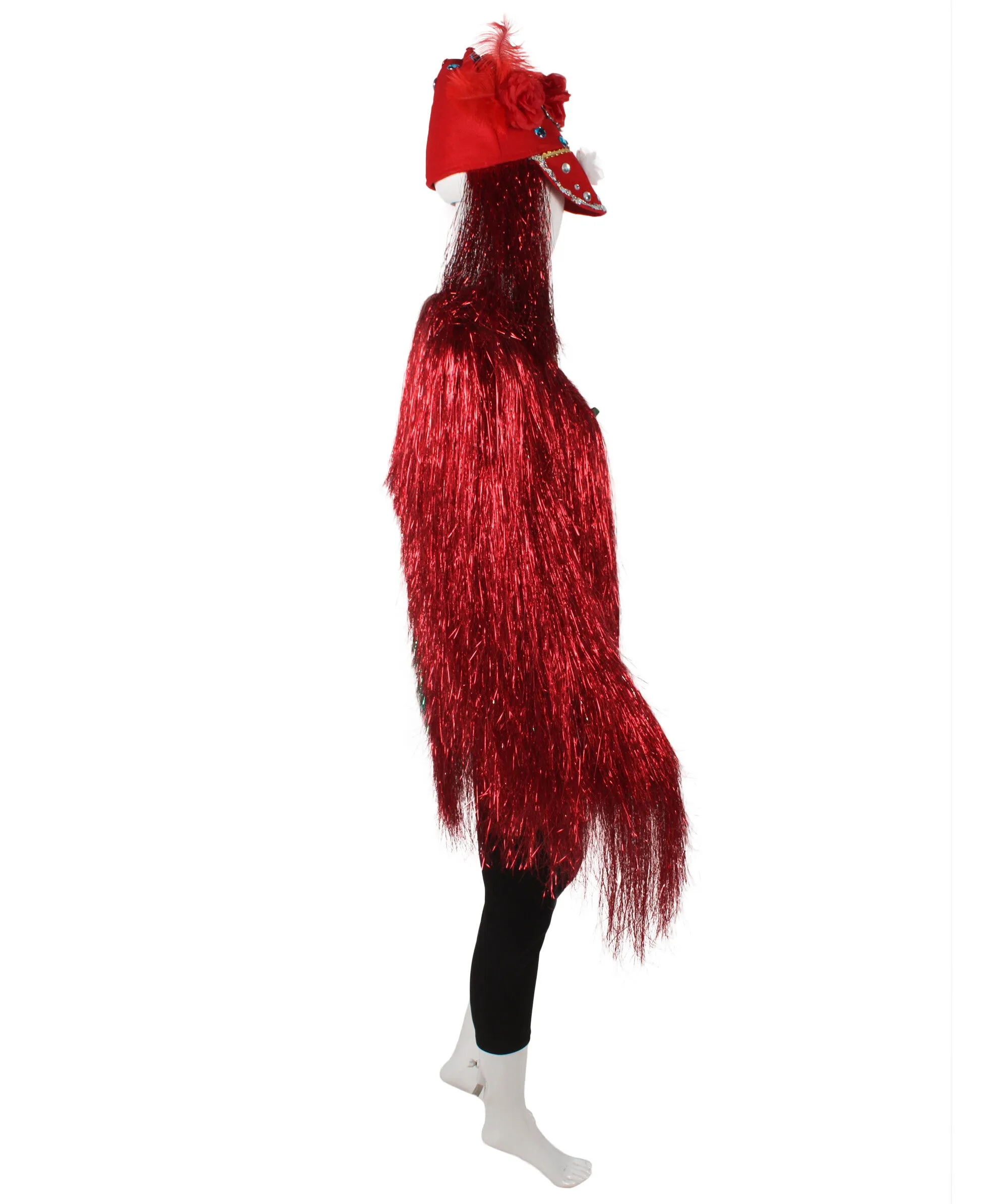 Pryzm All the Rave Tinsel Costume - Unisex Tinsel Jacket and Headpiece Multiple Color Option