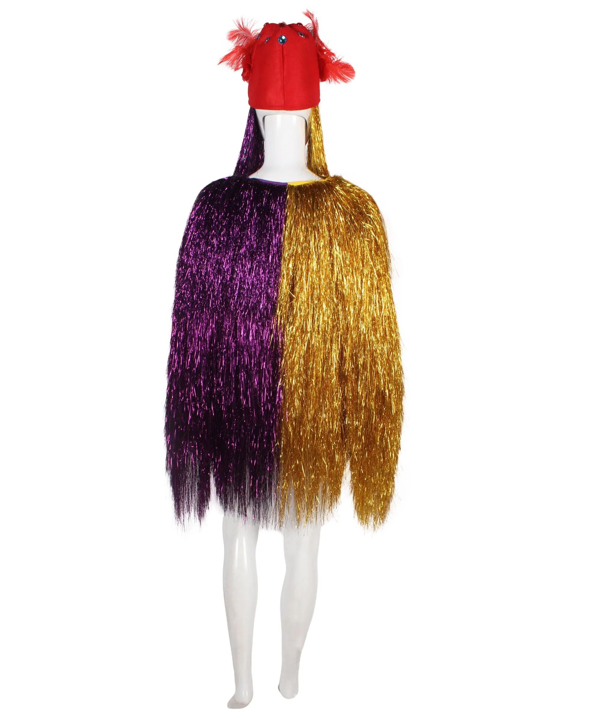 Pryzm All the Rave Tinsel Costume - Unisex Tinsel Jacket and Headpiece Multiple Color Option