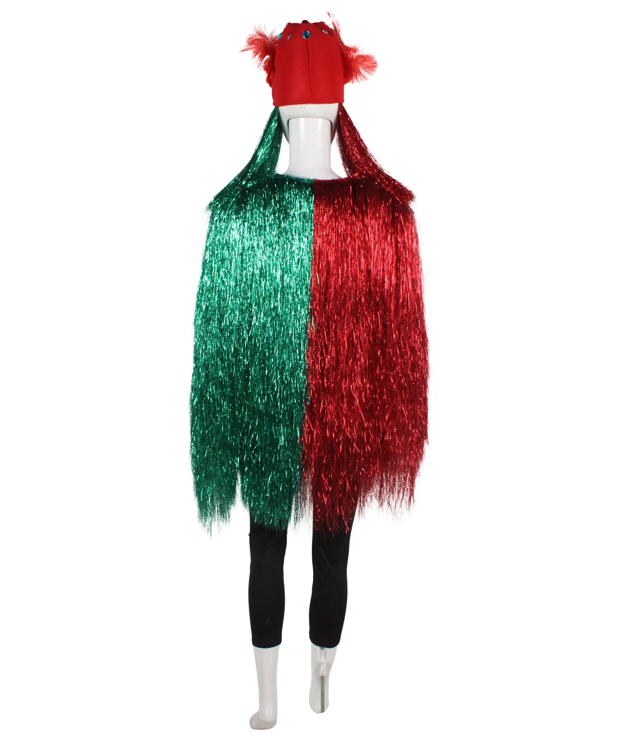 Pryzm All the Rave Tinsel Costume - Unisex Tinsel Jacket and Headpiece Multiple Color Option