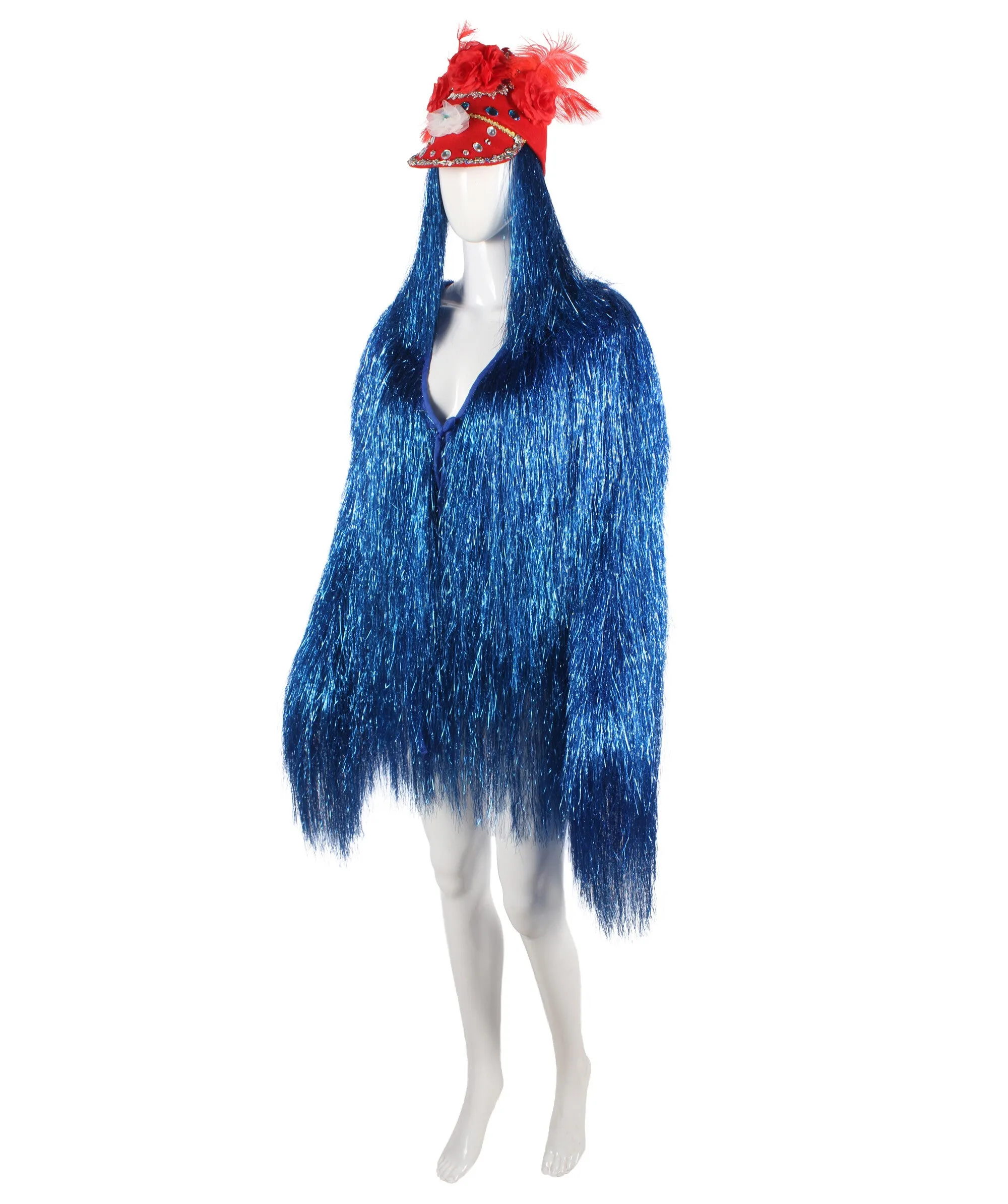 Pryzm All the Rave Tinsel Costume - Unisex Tinsel Jacket and Headpiece Multiple Color Option