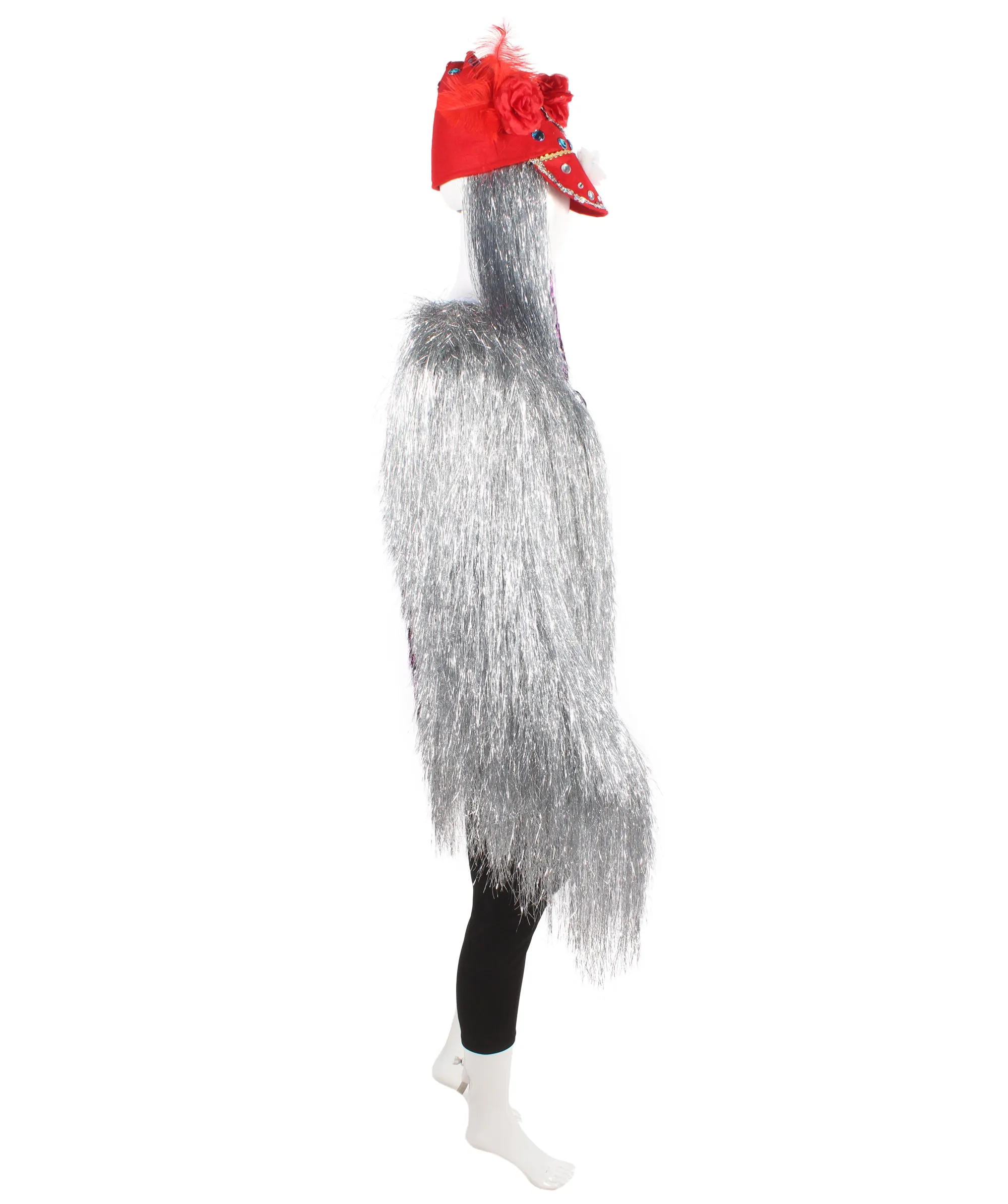 Pryzm All the Rave Tinsel Costume - Unisex Tinsel Jacket and Headpiece Multiple Color Option