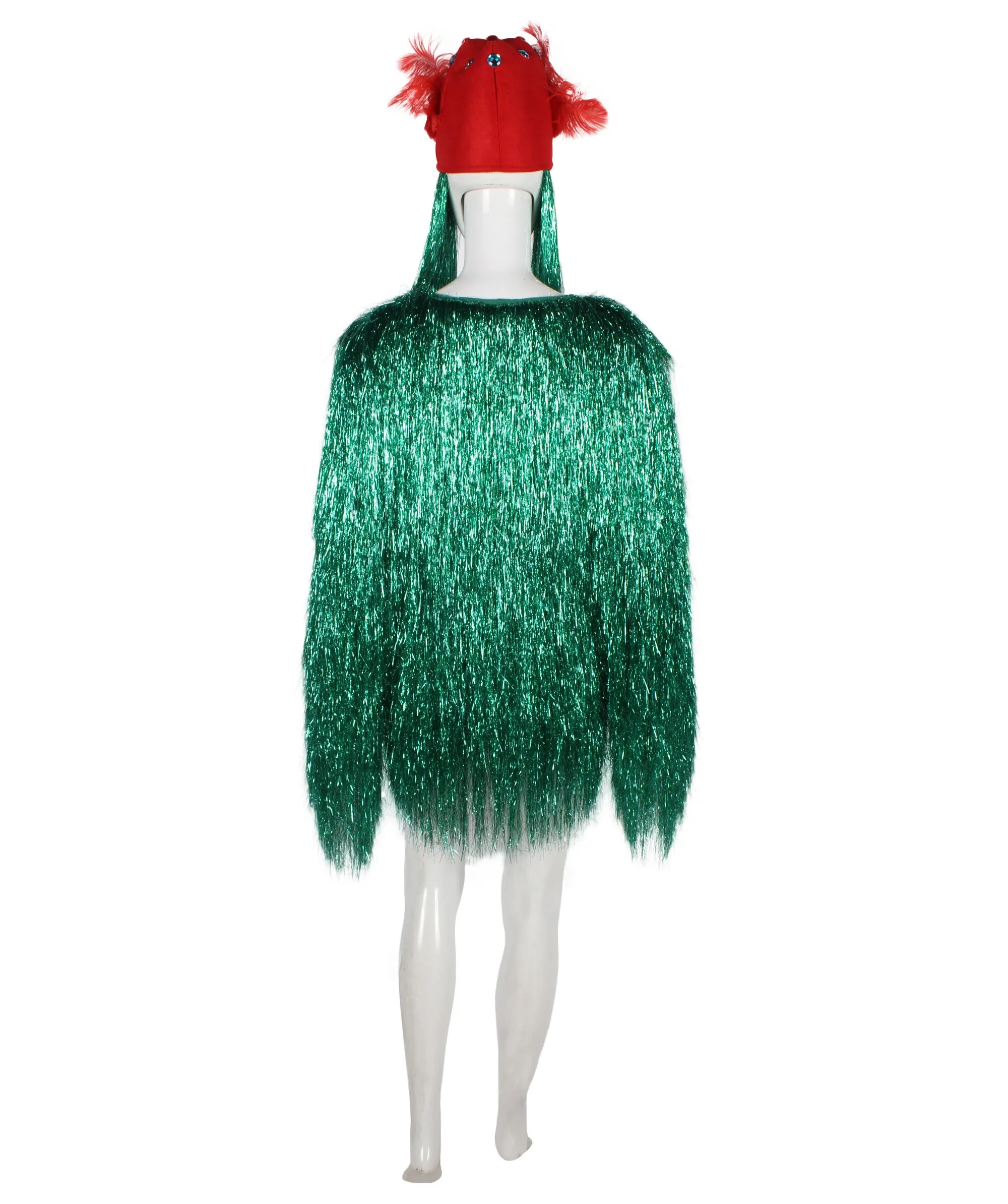 Pryzm All the Rave Tinsel Costume - Unisex Tinsel Jacket and Headpiece Multiple Color Option