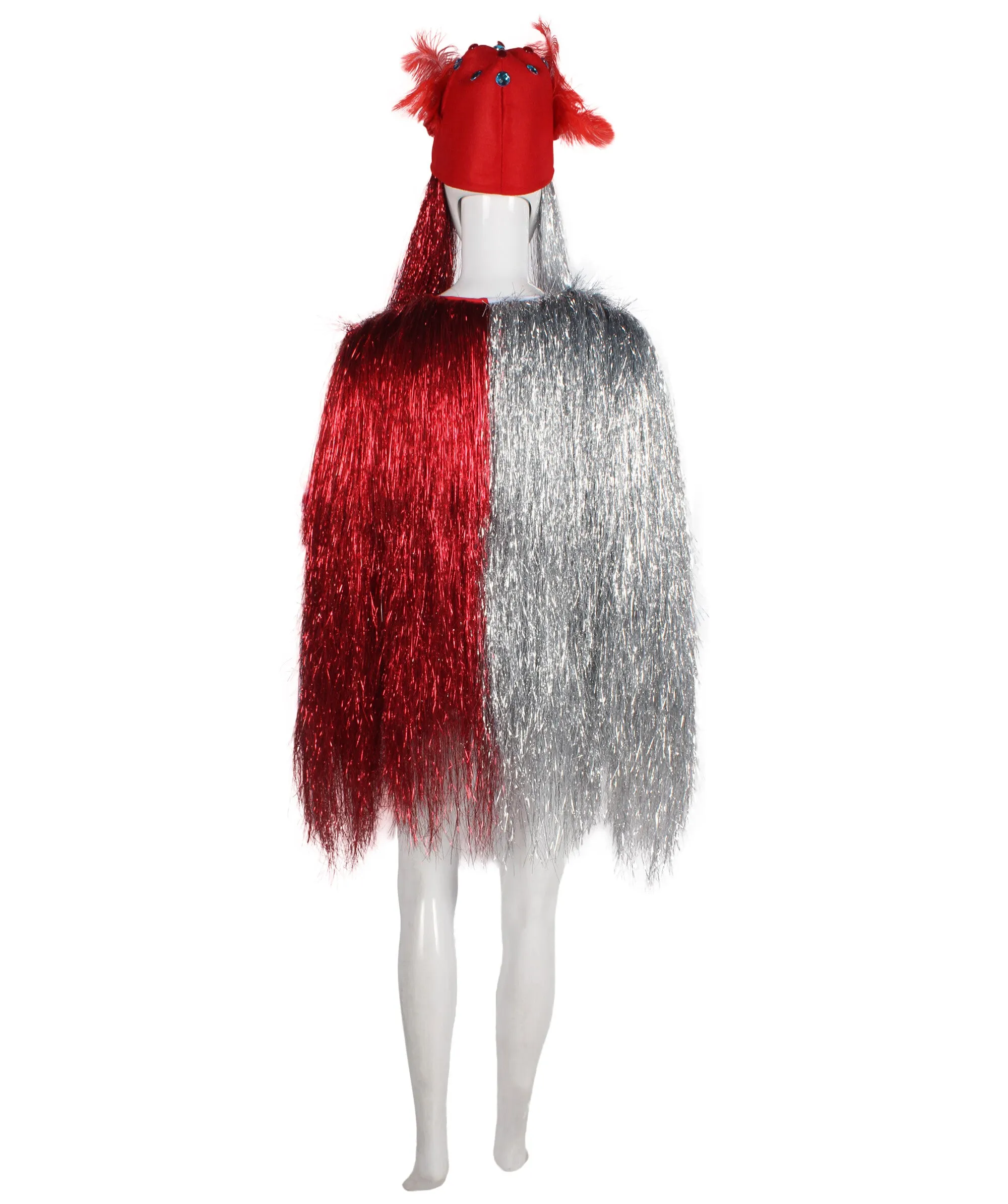 Pryzm All the Rave Tinsel Costume - Unisex Tinsel Jacket and Headpiece Multiple Color Option