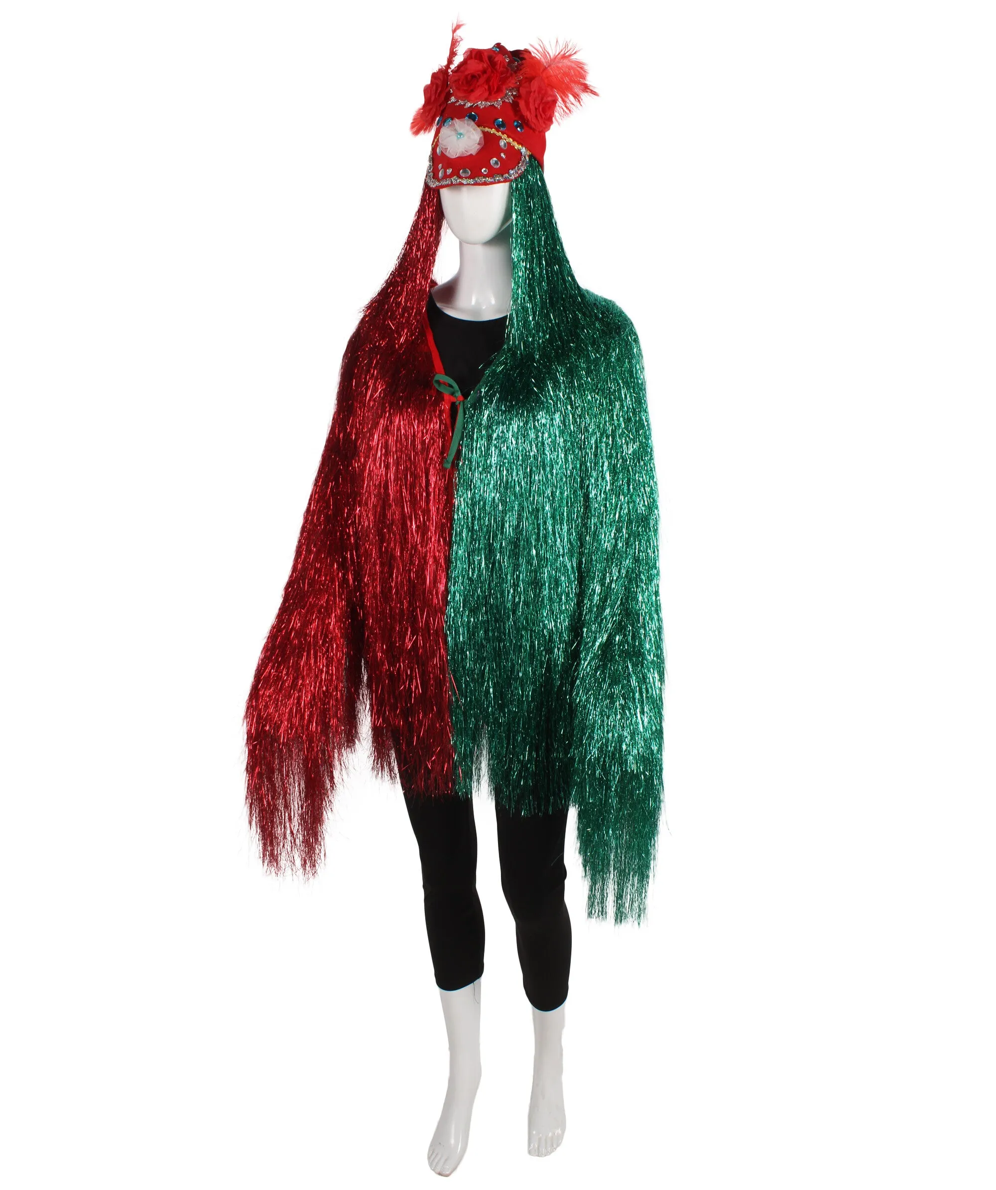 Pryzm All the Rave Tinsel Costume - Unisex Tinsel Jacket and Headpiece Multiple Color Option