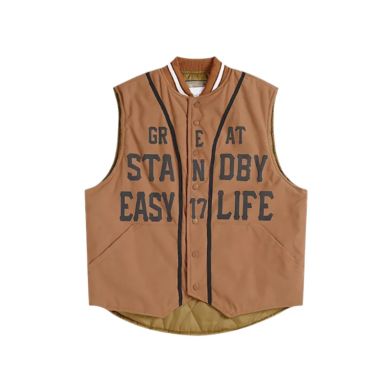 Quilted baseball vest