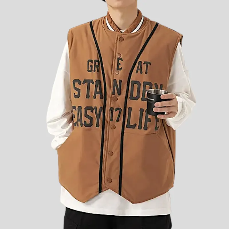 Quilted baseball vest