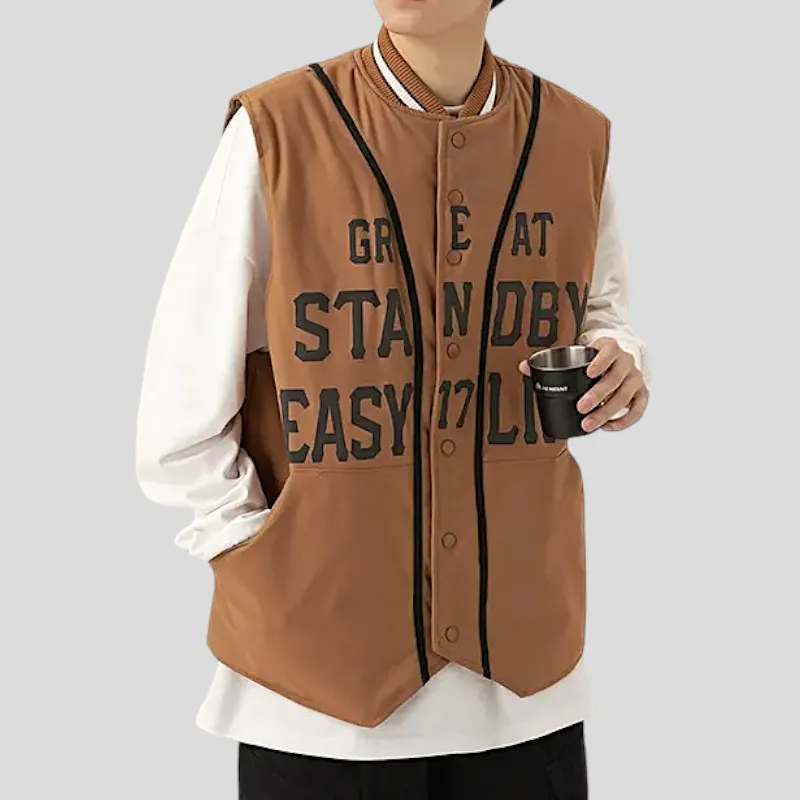 Quilted baseball vest