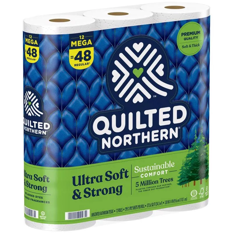 Quilted Northern Ultra Soft & Strong Toilet Paper 12 Rolls 328 sheet 415.47 sq ft