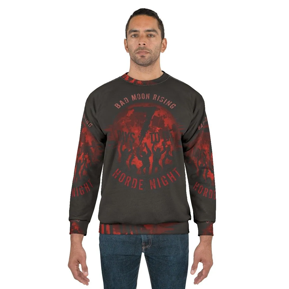 "Bad Moon Rising 7 Days to Die Horror Gaming Sweatshirt"