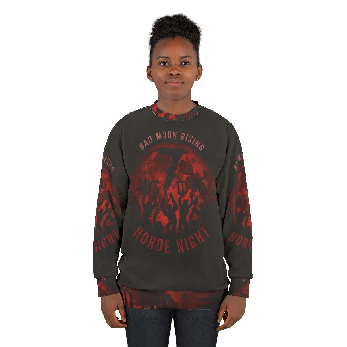 "Bad Moon Rising 7 Days to Die Horror Gaming Sweatshirt"