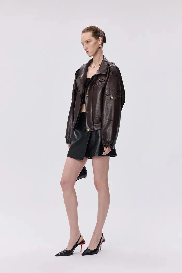 Raon Quilted Eco Leather Jacket