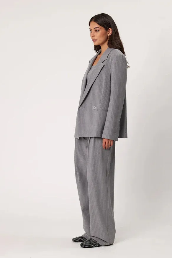 Remain - Emmerson Blazer, Smoke Pinstripe