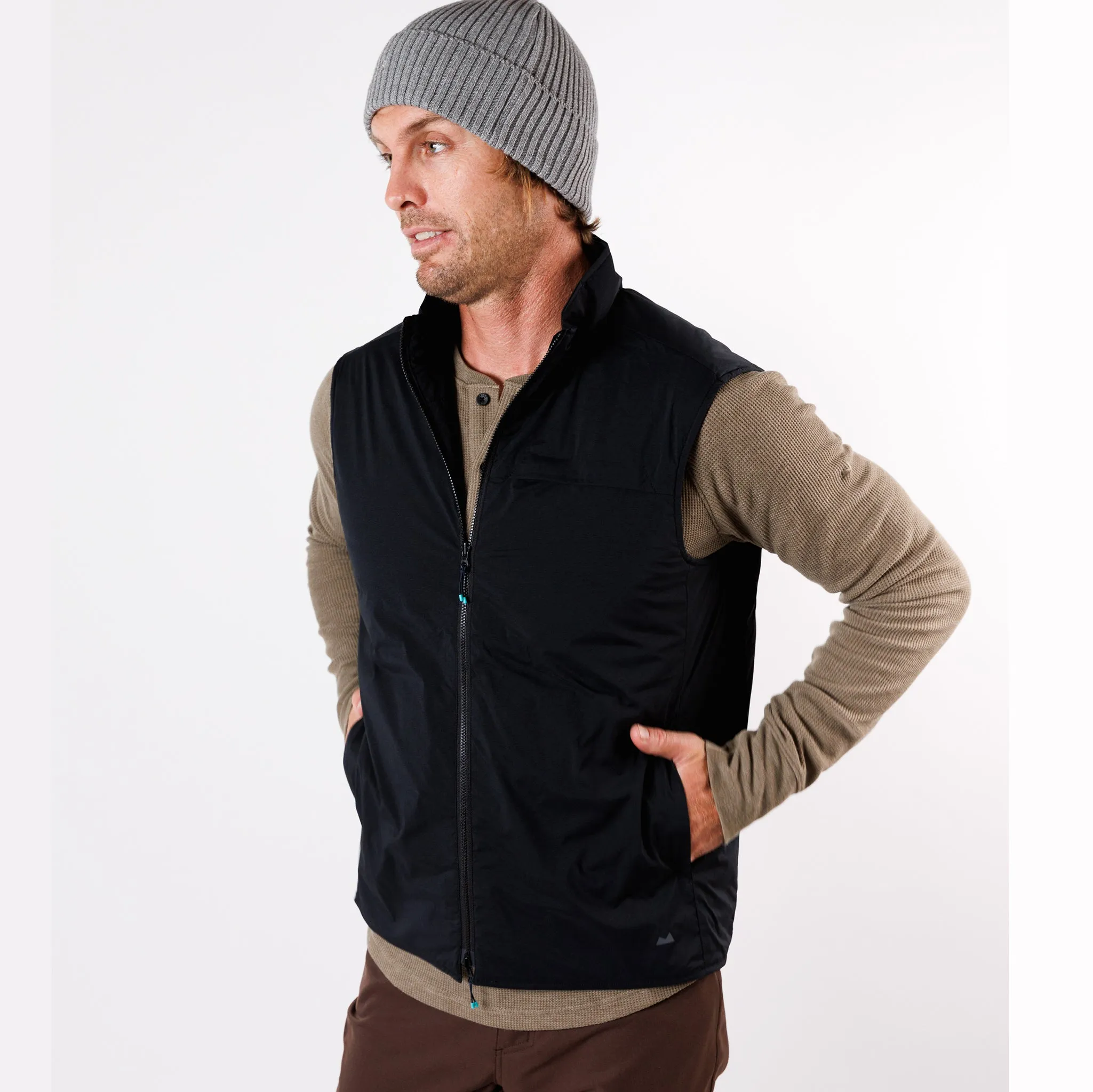 Reversible Insulated Vest in Black