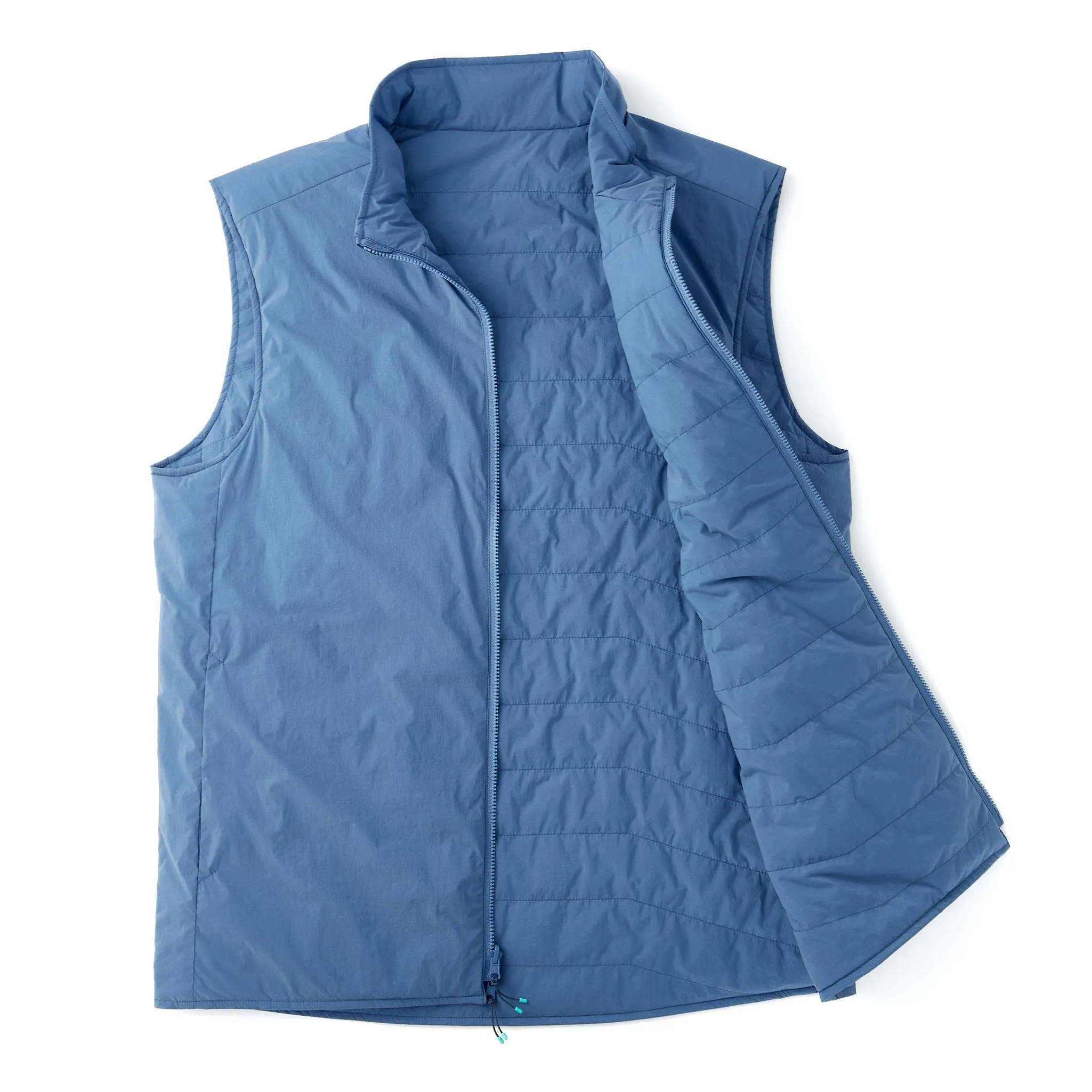 Reversible Insulated Vest in Dusty Blue