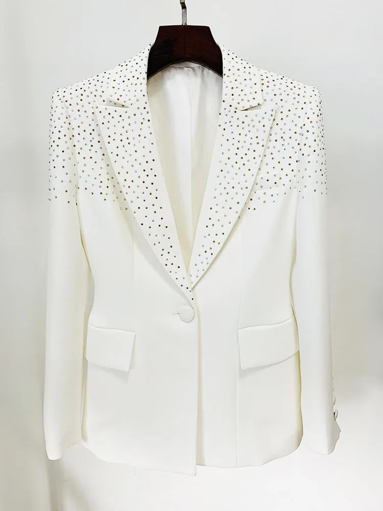 Rhinestone Diamonds Beaded Blazer