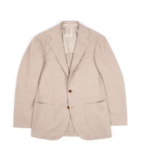 Ring Jacket Cashmere Hopsack Jacket: Beige