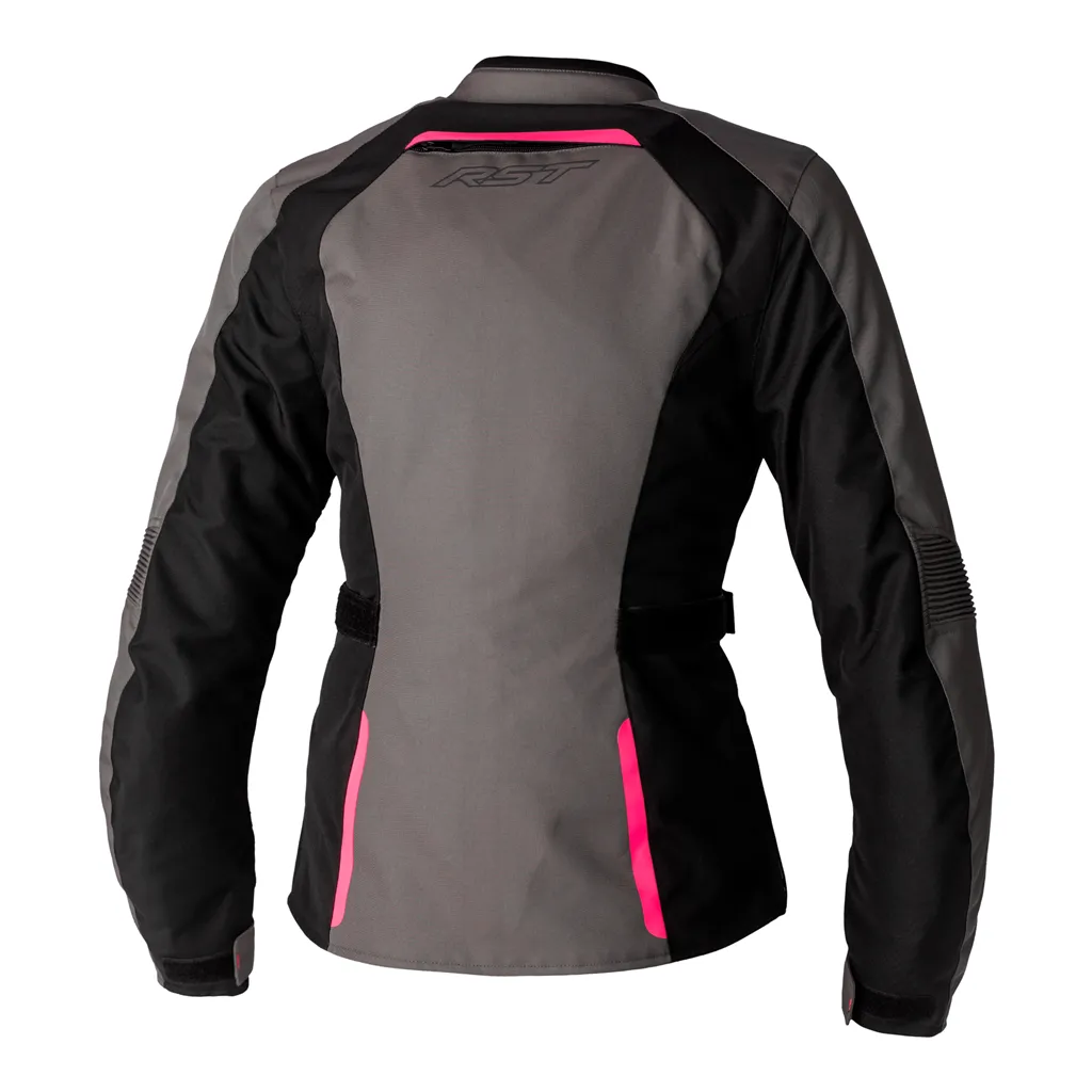 RST Ava CE Ladies Textile Jacket in Grey/Black/Neon Pink