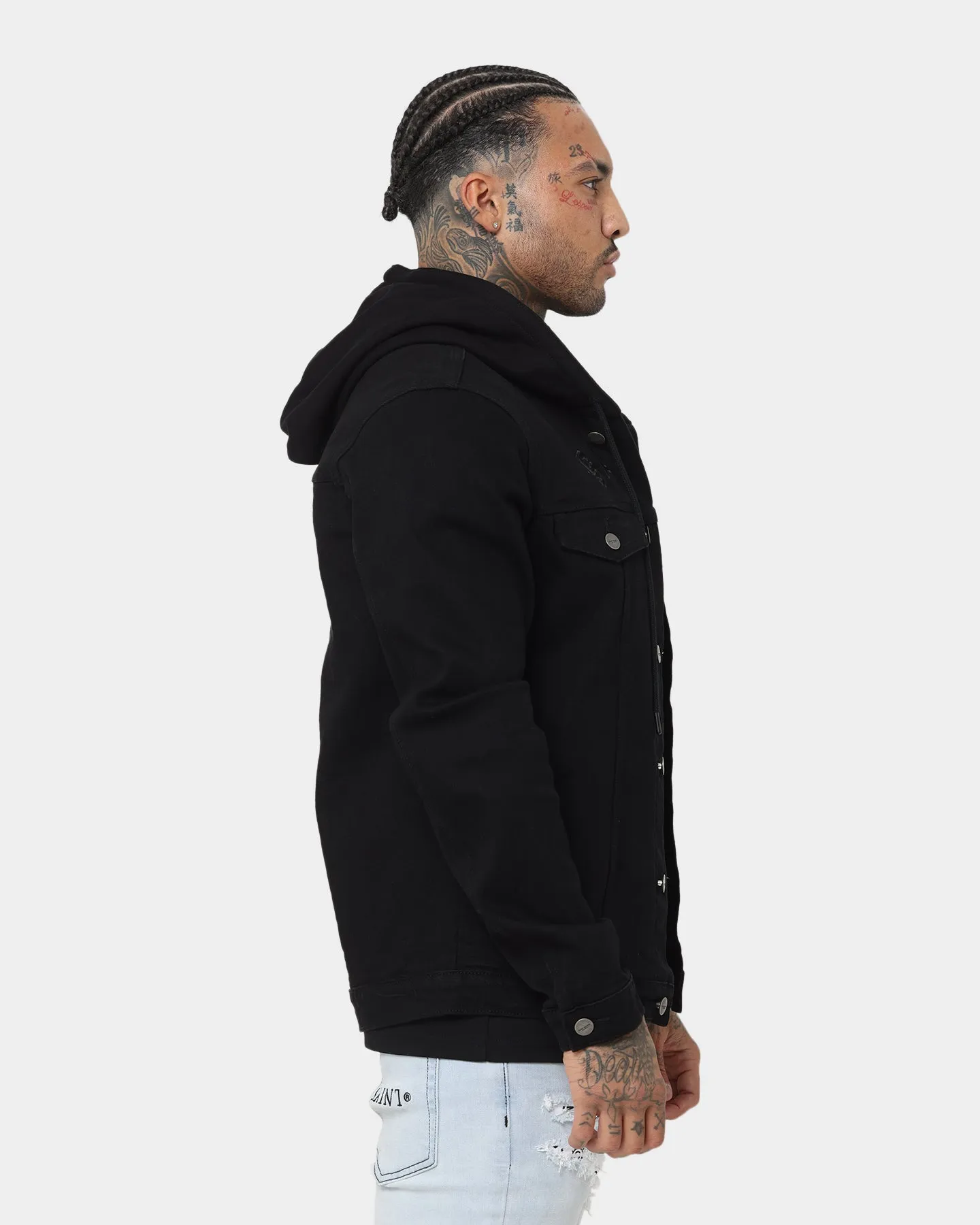 Saint Morta London Hooded Denim Jacket V2 Black/Black