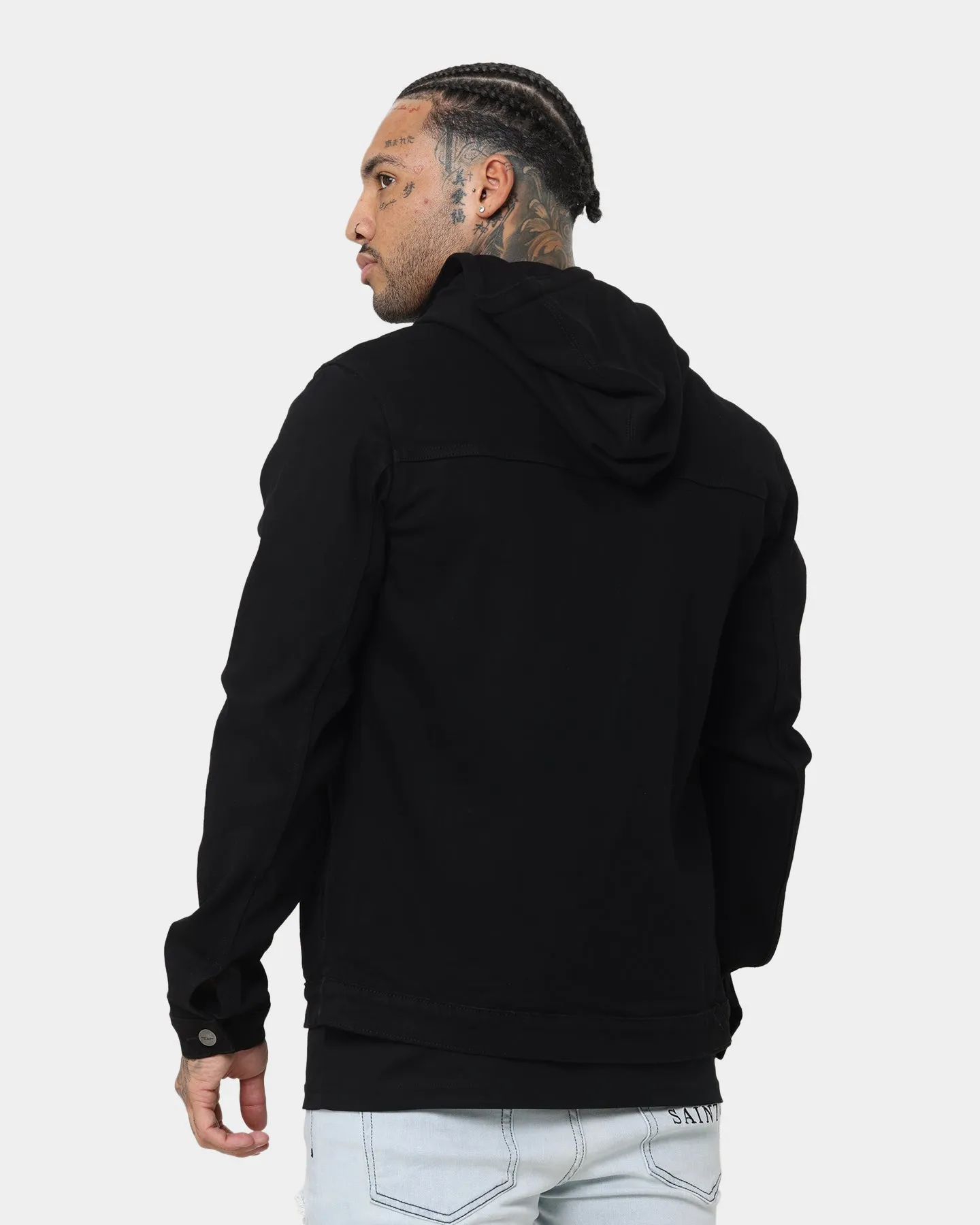 Saint Morta London Hooded Denim Jacket V2 Black/Black