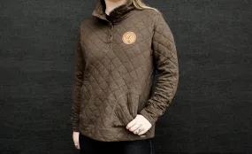 SALE!! Chestnut Quilted Quarter Zip jacket