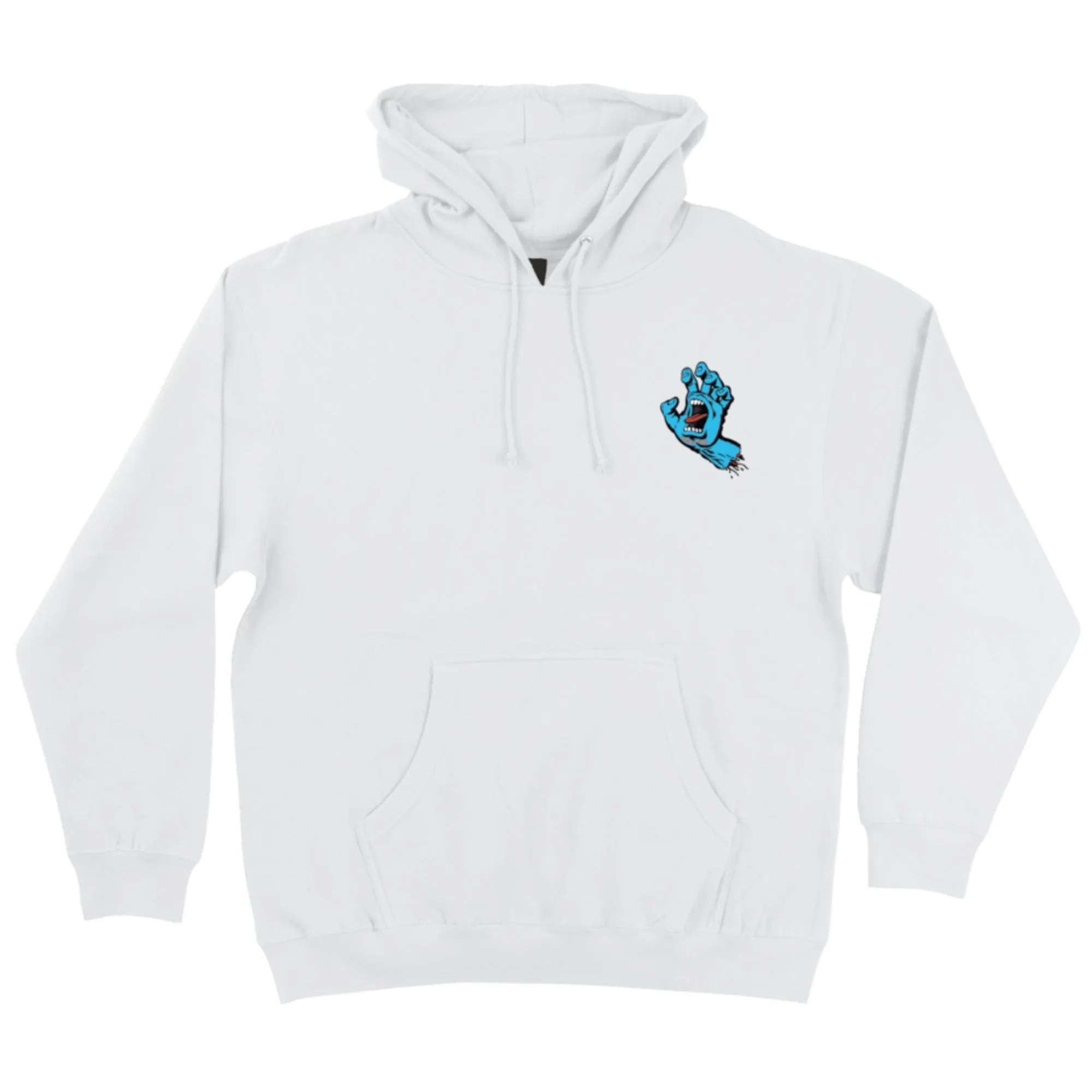 Santa Cruz Screaming Hand Mens Pullover Hoodie, White