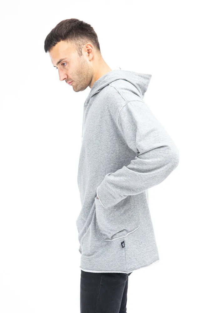 Sofa Killer warm light grey men long hoodie with white SK logo