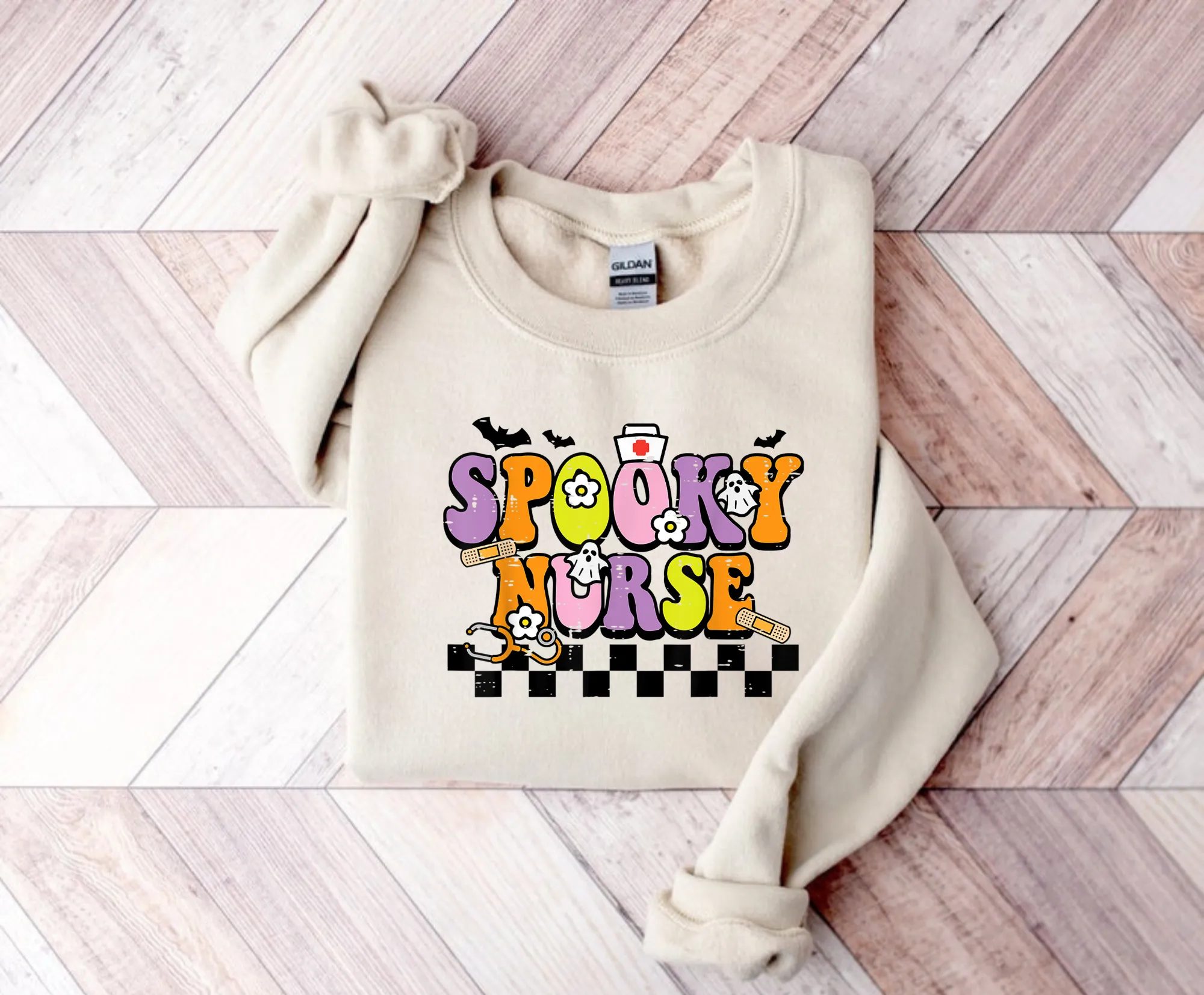 Spooky Nurse | Halloween Nurse crewneck sweatshirt