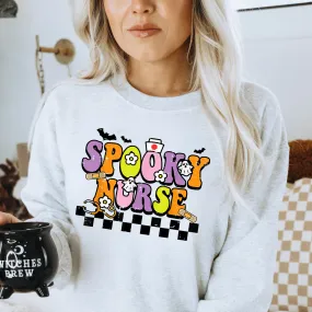 Spooky Nurse | Halloween Nurse crewneck sweatshirt