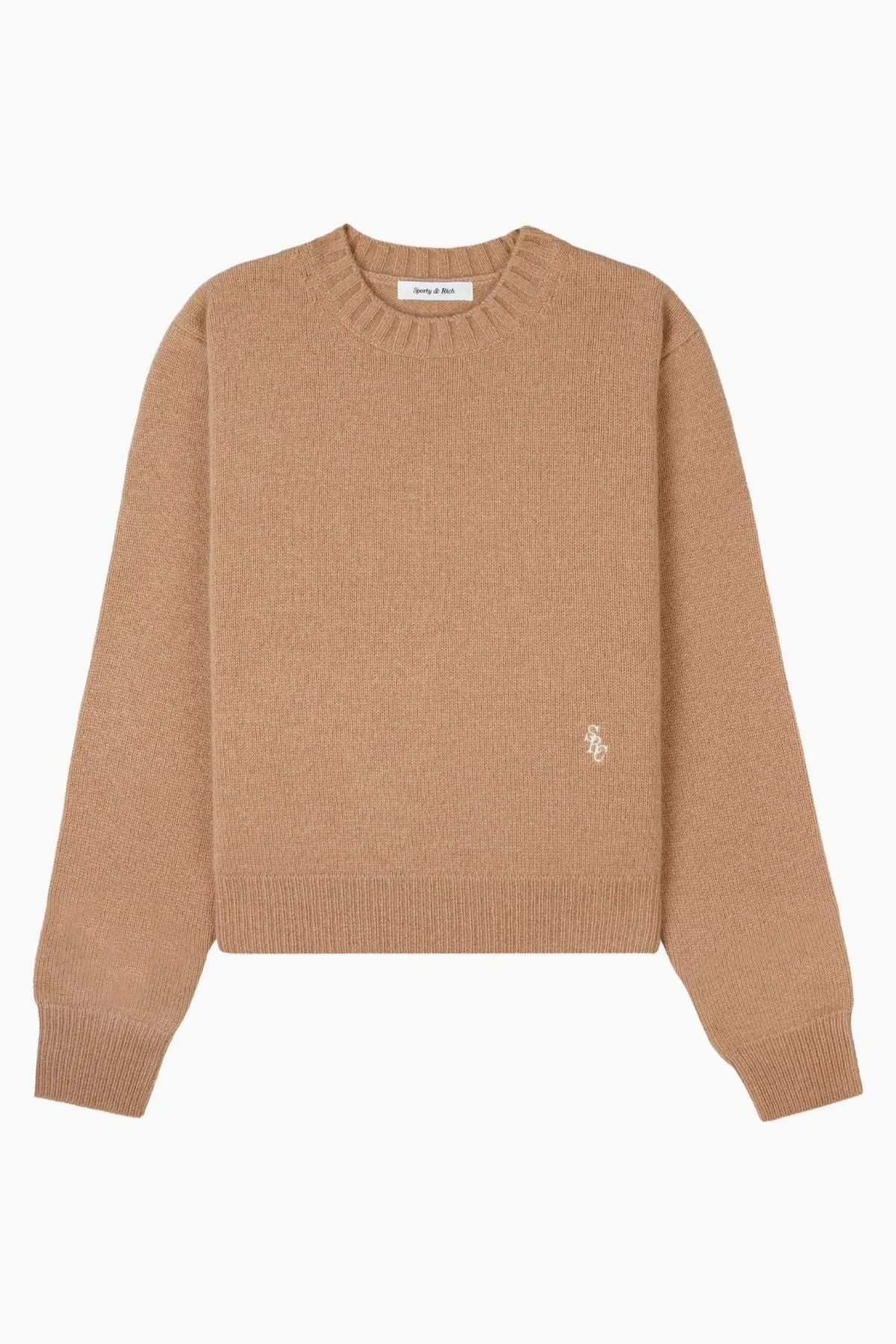 Sporty & Rich SRC Cashmere Jumper - Camel/ White