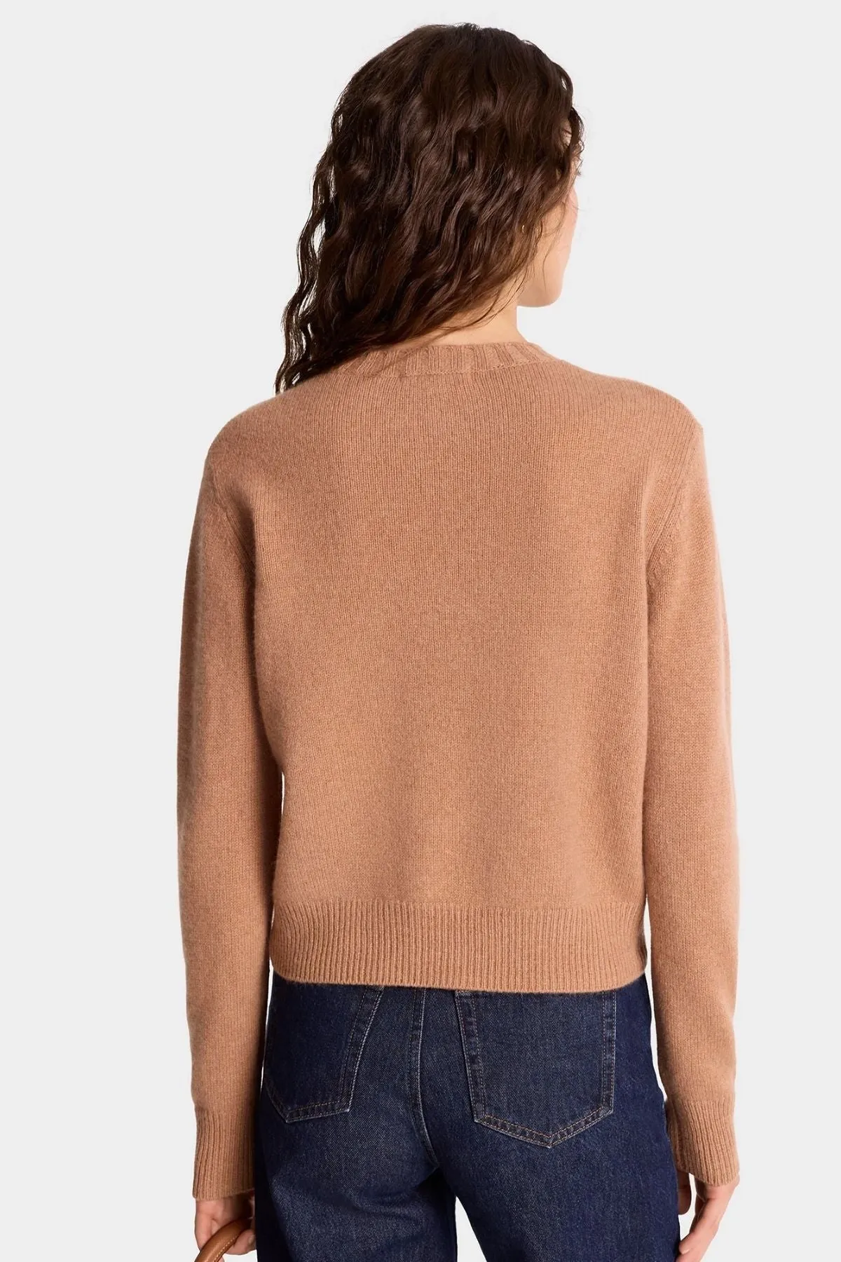 Sporty & Rich SRC Cashmere Jumper - Camel/ White