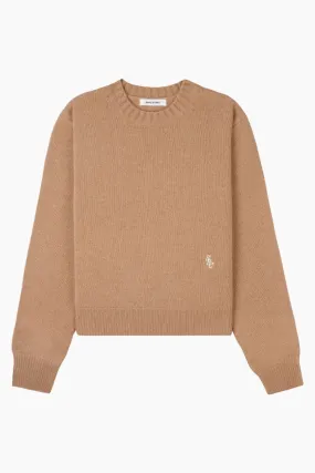 Sporty & Rich SRC Cashmere Jumper - Camel/ White