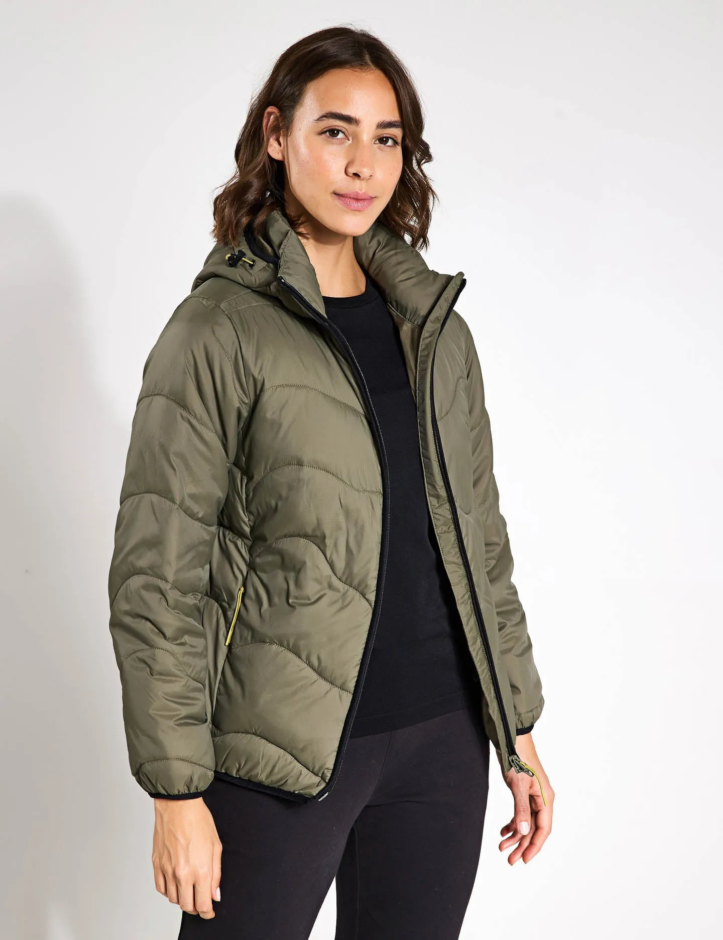 Stormwear Quilted Hooded Puffer Jacket - Dark Khaki