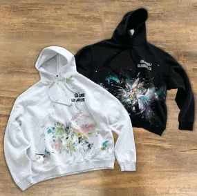 Street Long Sleeve Hoodie with Graffiti Tide Brand Pattern