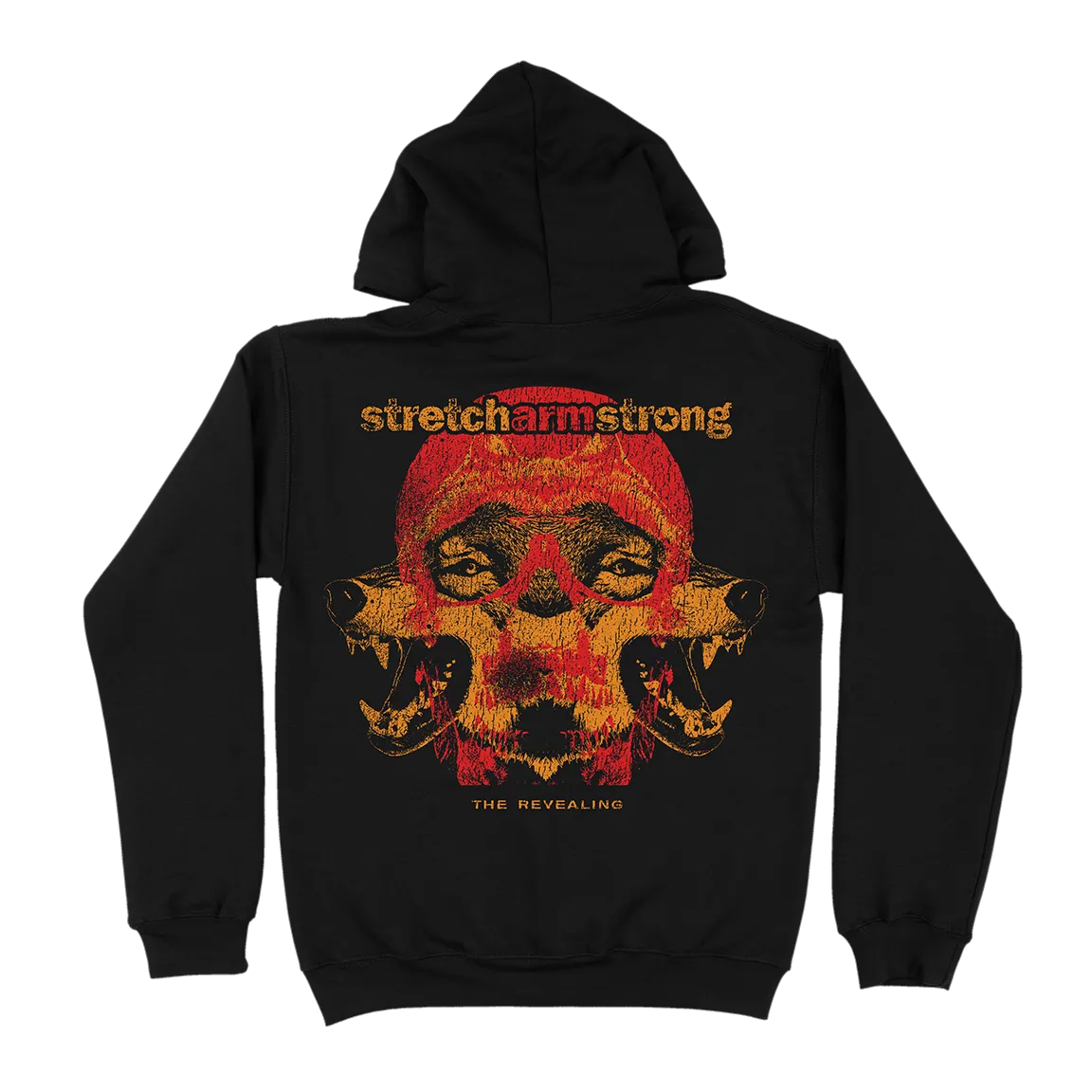 Stretch Arm Strong  "Den of Wolves" Black  Hooded Sweatshirt