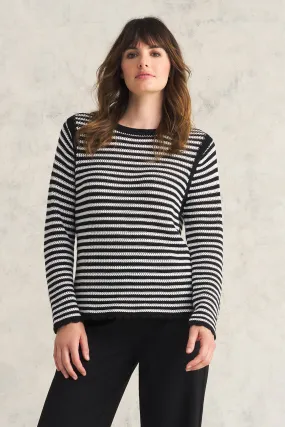 Stripe Cotton Crochet Jumper