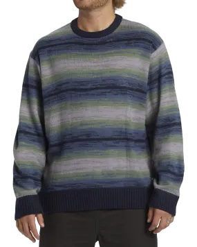 Stripe Crew Jumper in Navy