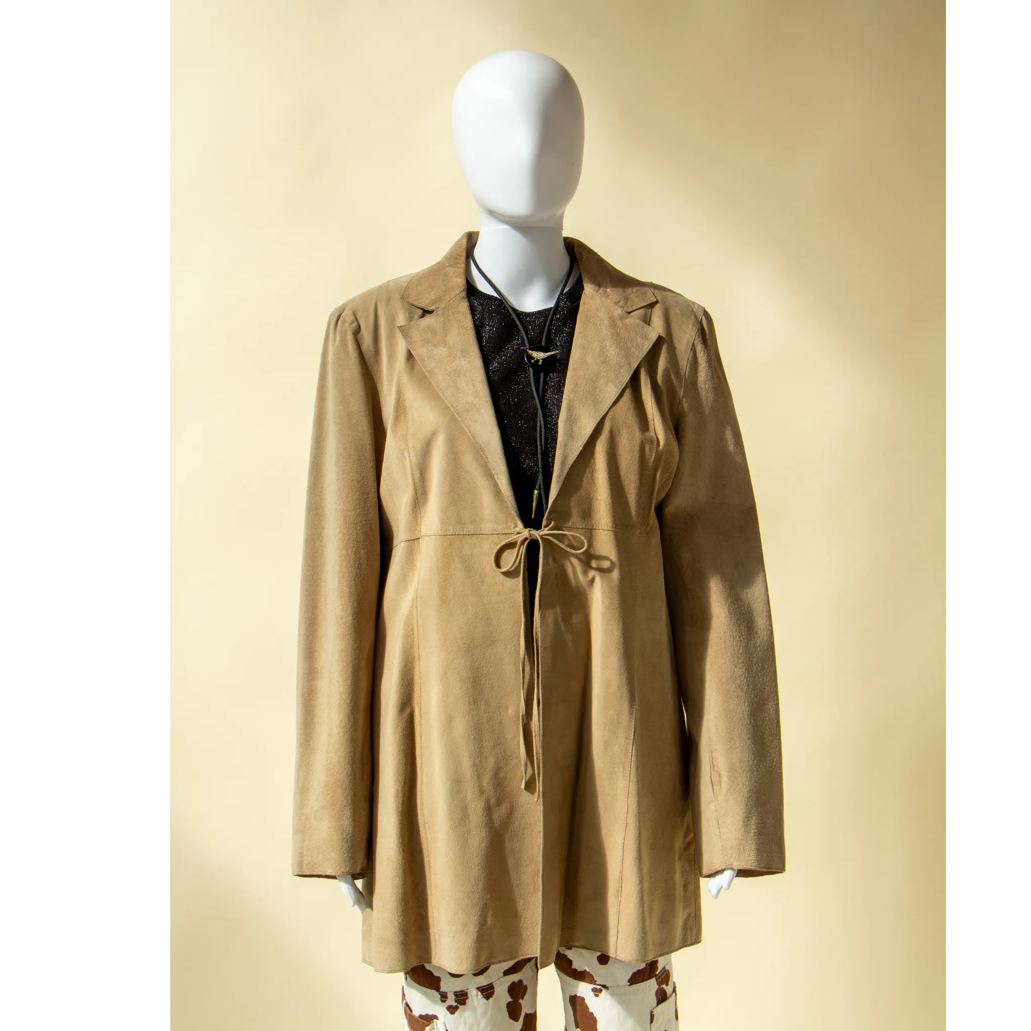 Suede Long Blazer Coat