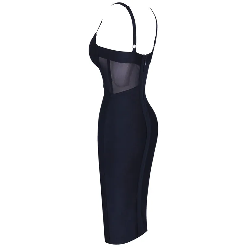 Summer Sexy Dress Mesh Insert Night Club Bodycon