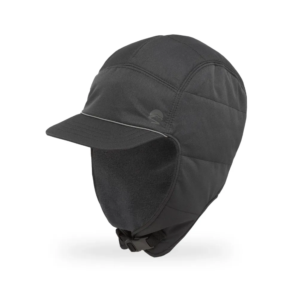 Sunday Afternoons Black Alpine Quilted Trapper Hat (Unisex)