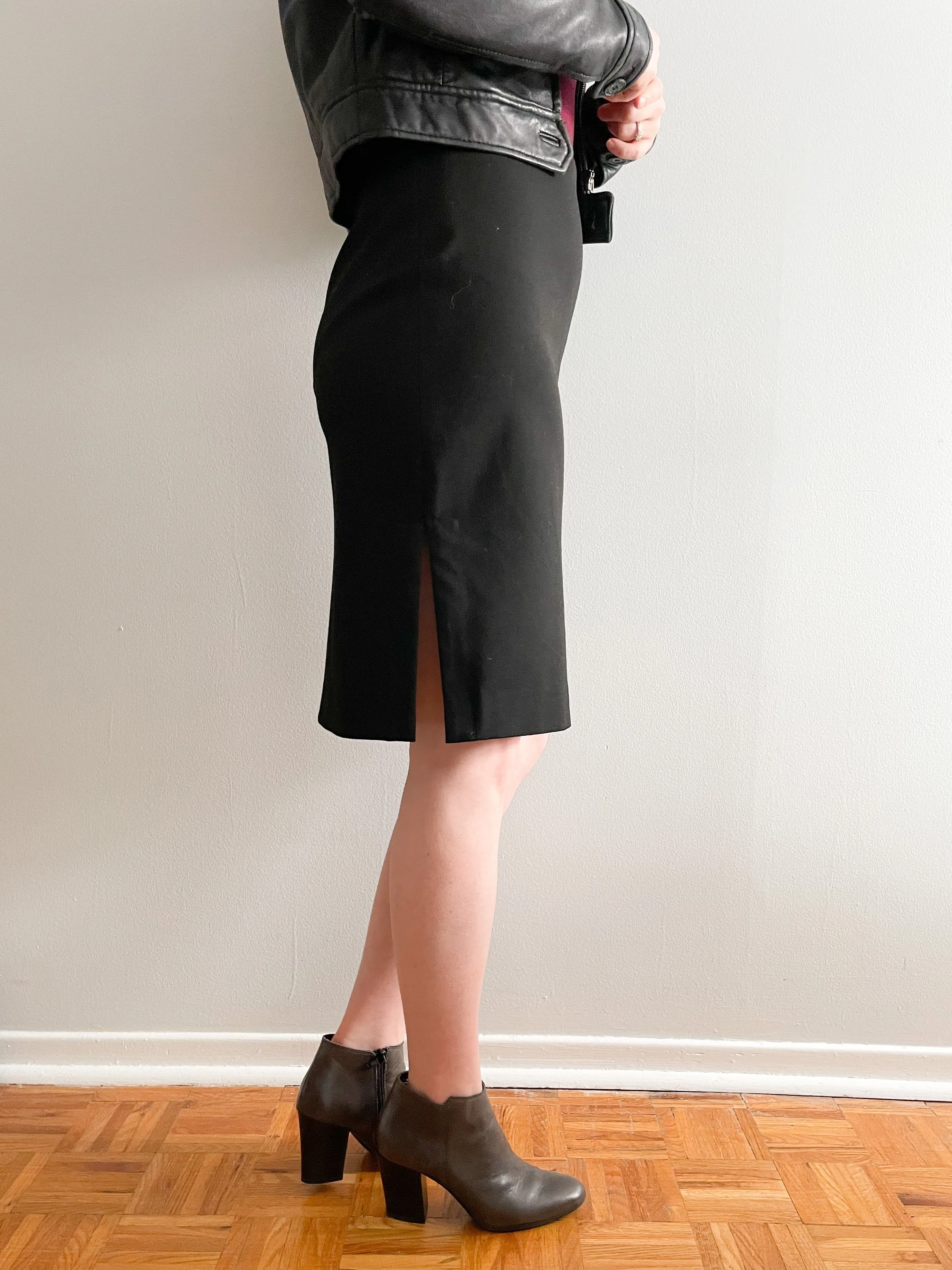 Talula Babaton Black Slit Pencil Skirt - Size 8