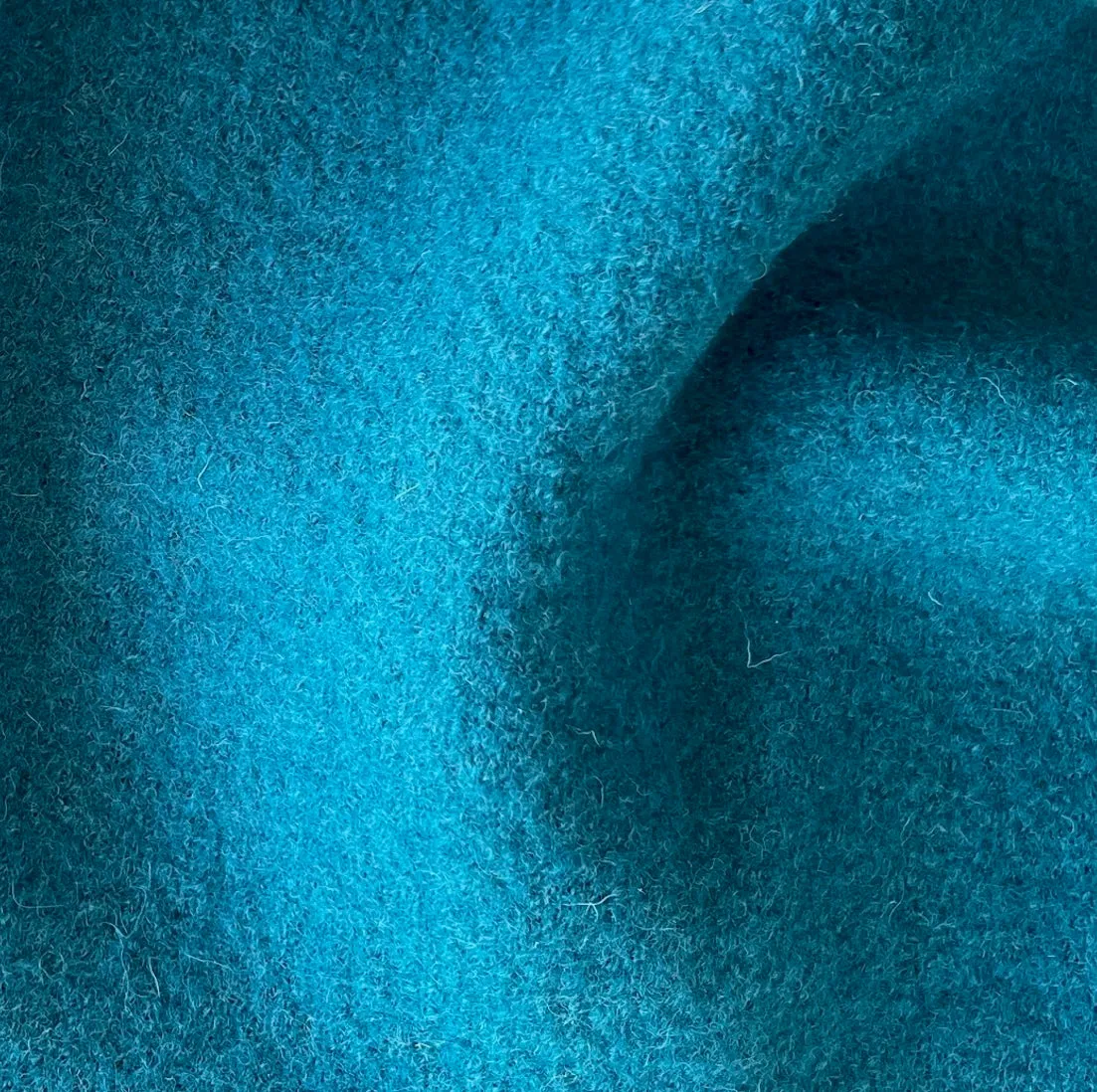 Teal Blue 12 oz. Boiled Wool Coating (Made in Germany)