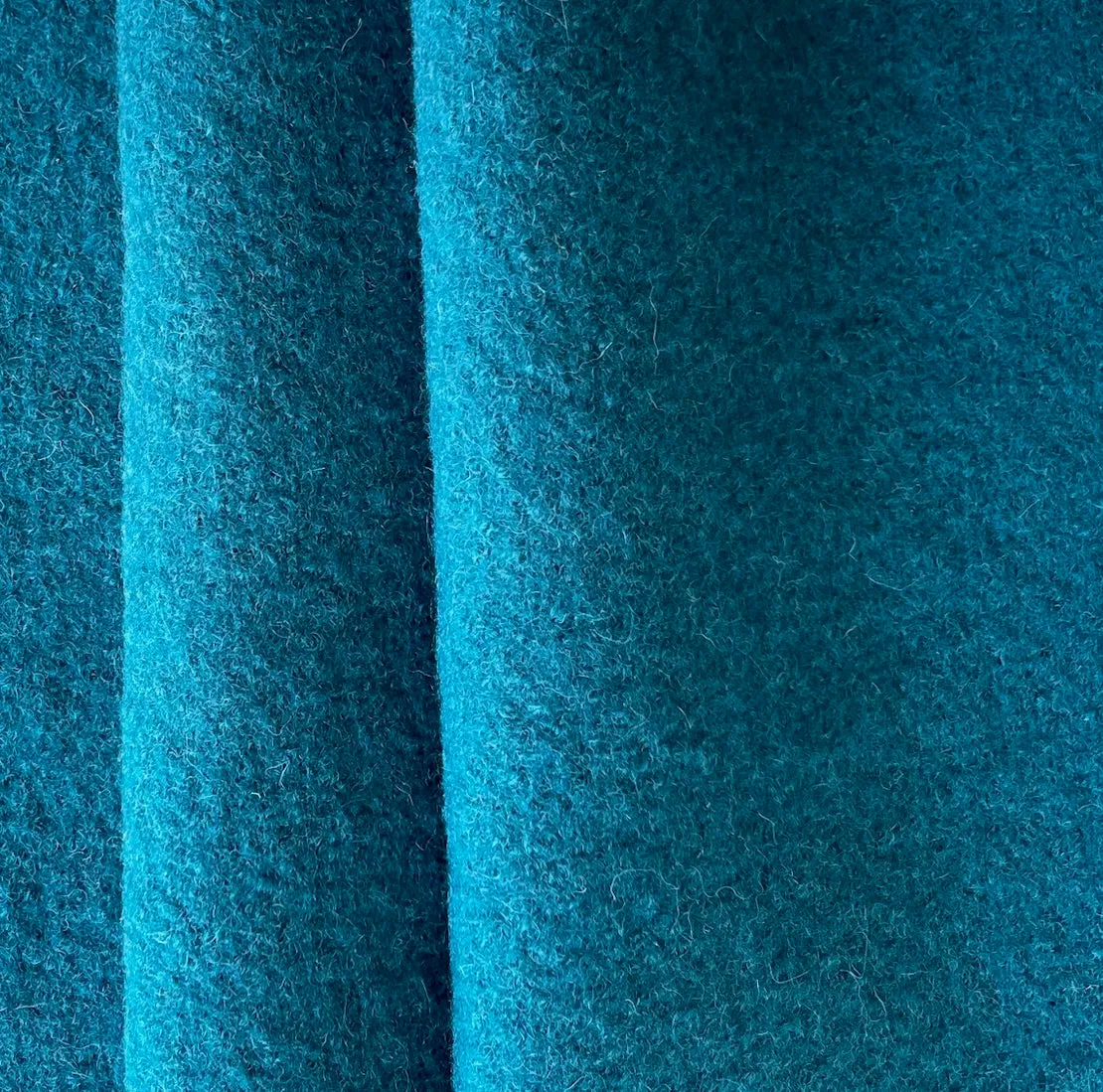 Teal Blue 12 oz. Boiled Wool Coating (Made in Germany)