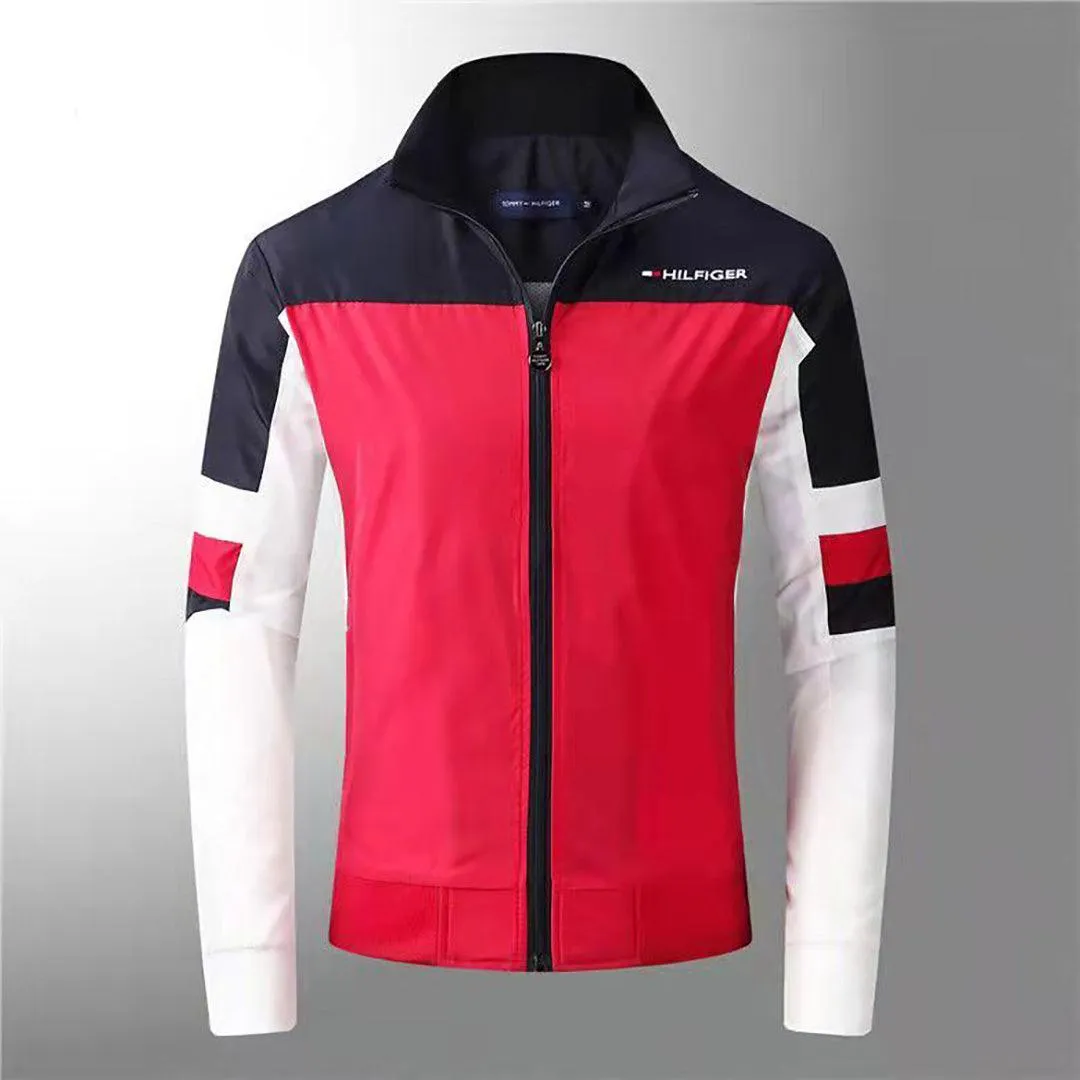 TH Logo Signature Polyester Colour Blocked-Red NavyBlue