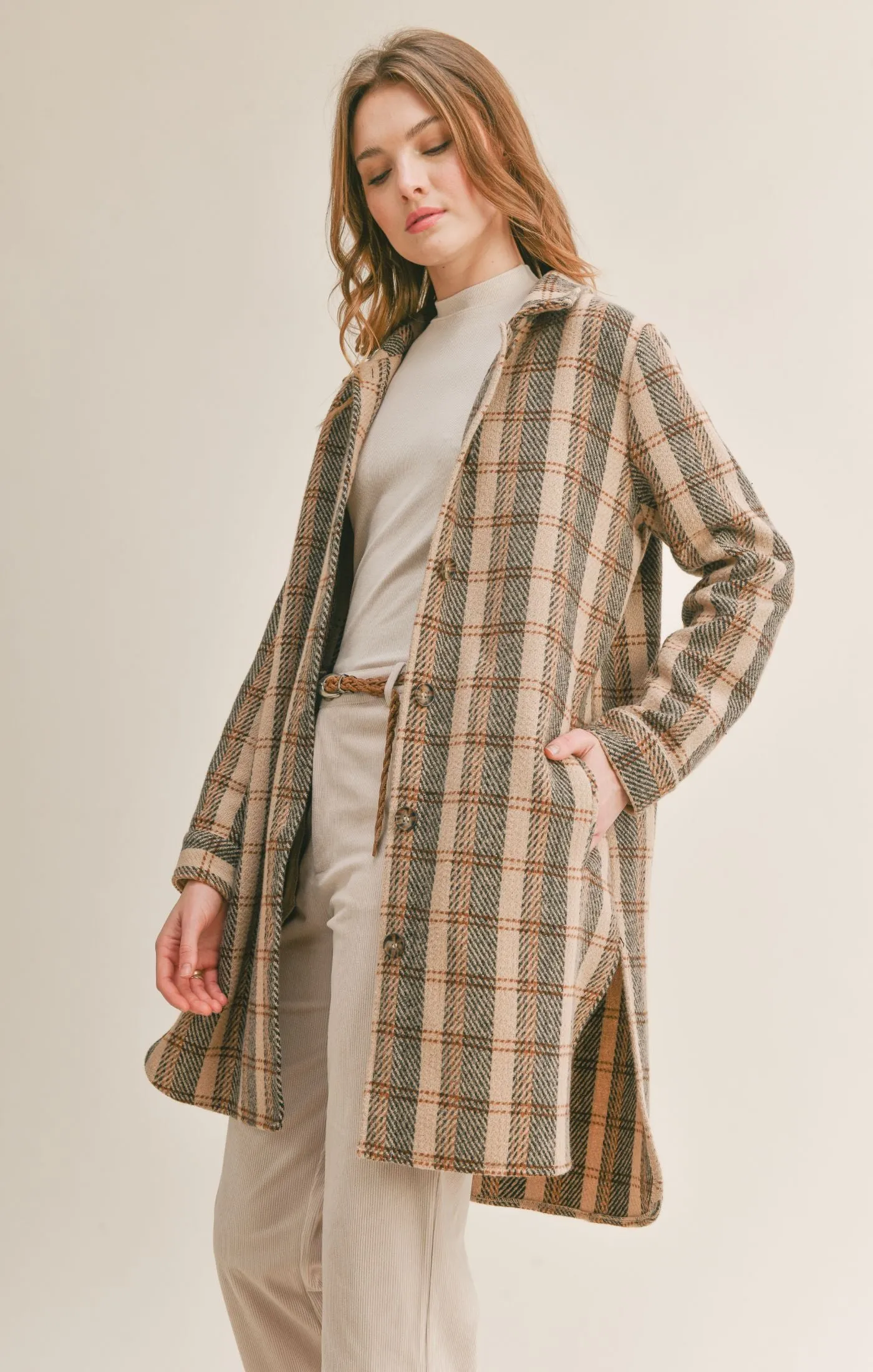 The Bambi Plaid Long Shacket