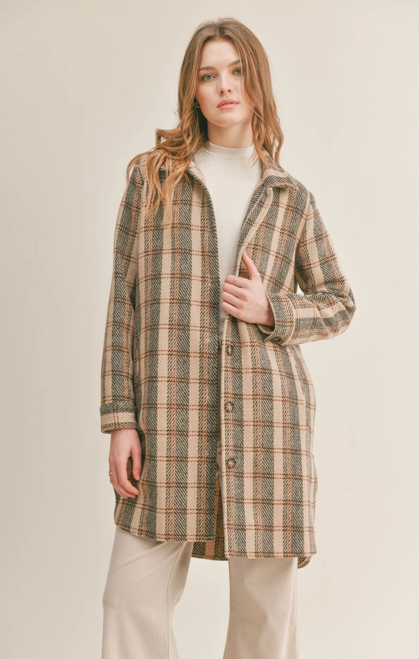 The Bambi Plaid Long Shacket