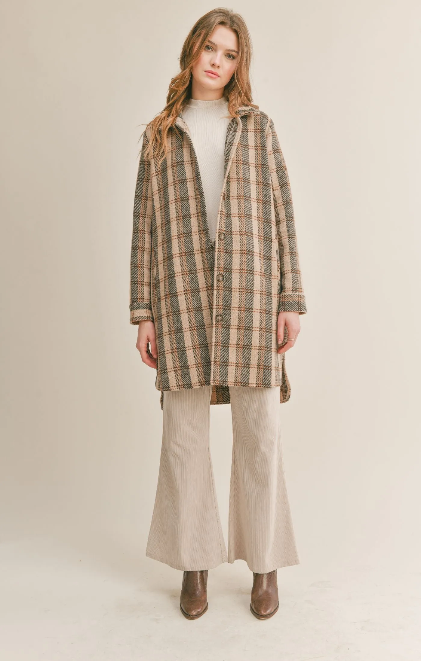 The Bambi Plaid Long Shacket